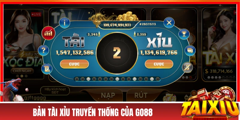 Tài Xỉu GO88 - Giới Thiệu Cách Chơi 4 Phiên Bản Khác Nhau Bàn tài xỉu truyền thống của GO88