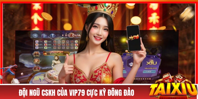Đội ngũ CSKH của VIP79 cực kỳ đông đảo